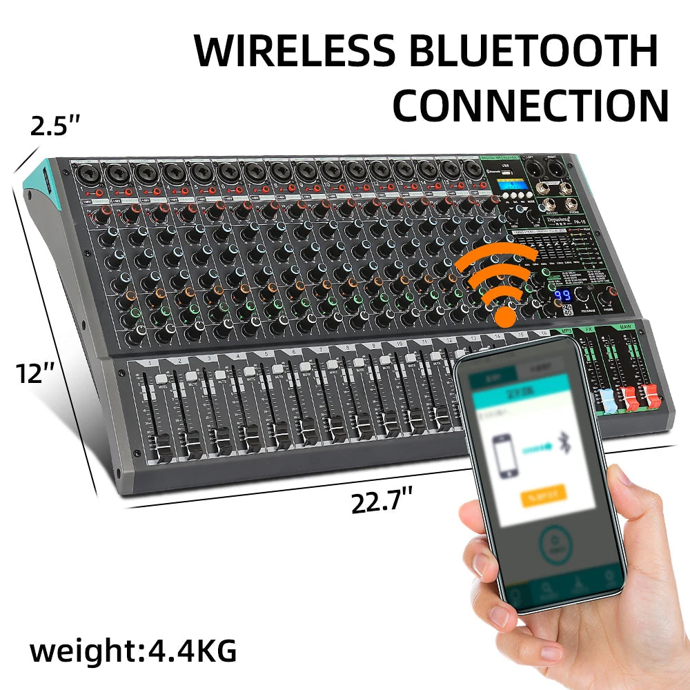 16-Channel DJ & Live Sound Mixer with 99 DSP Effects by Smart Deals Picks