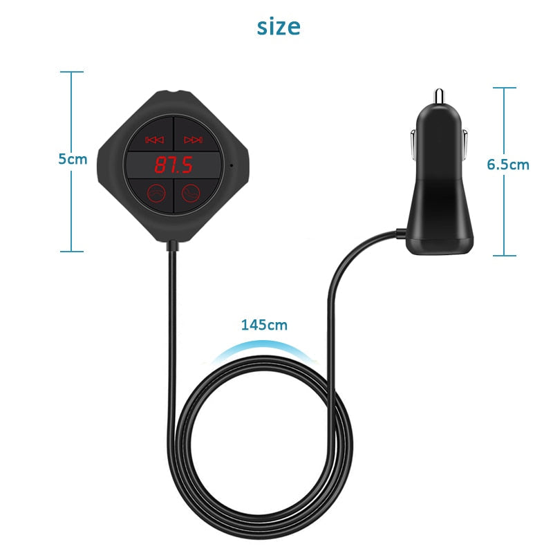 Bluetooth AUX Car Music Transmitter and Charger by Smart Deals Picks
