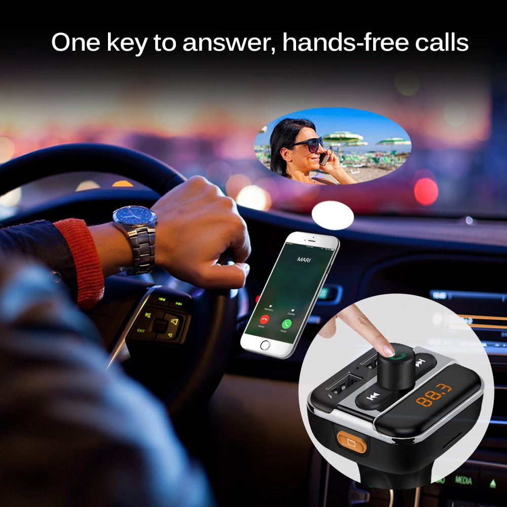 Bluetooth FM Transmitter Car Kit with MP3 and Charger by Smart Deals Picks