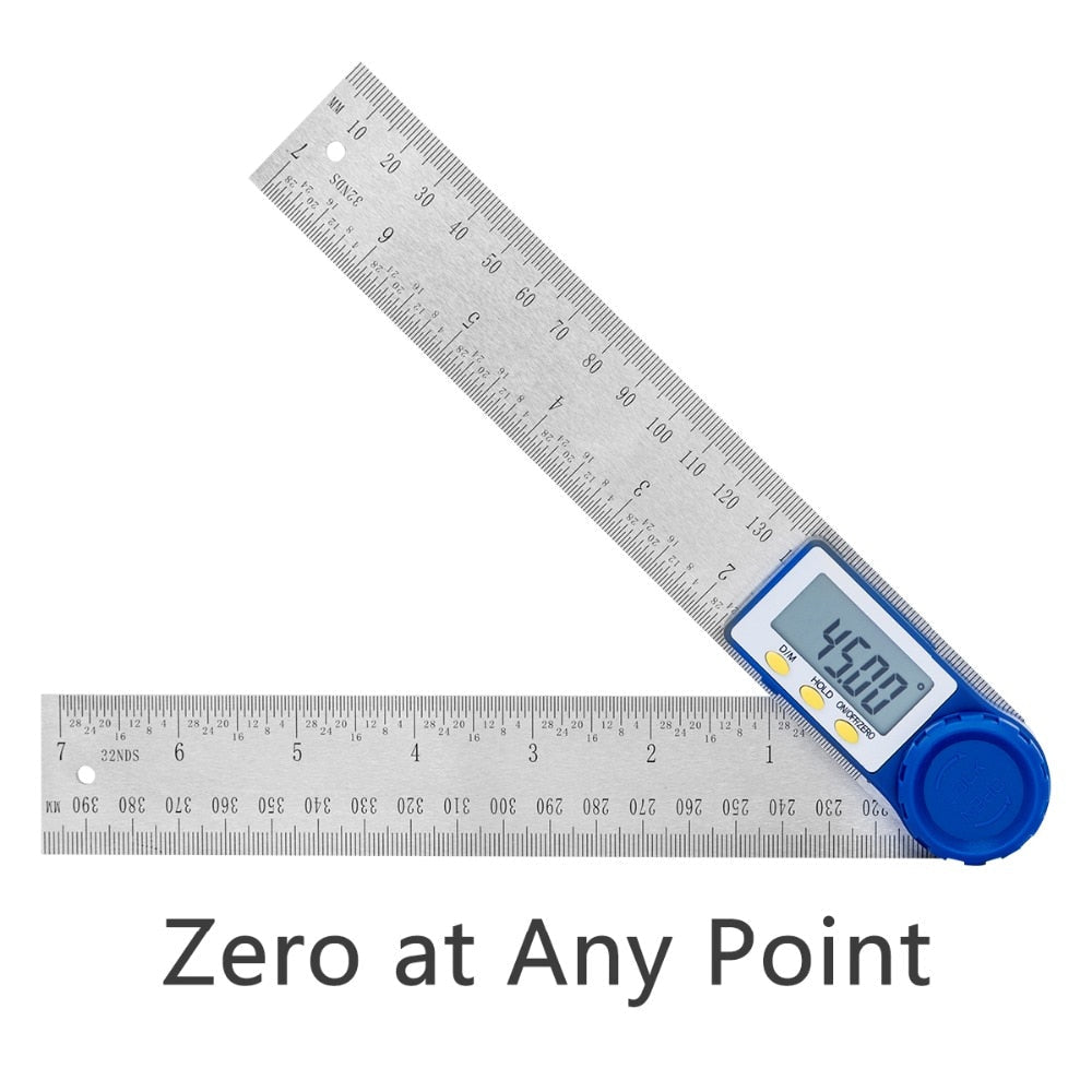 Digital Angle Ruler with LCD, 400 mm Stainless Steel by Smart Deals Picks