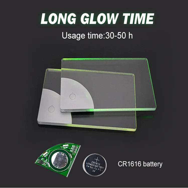 Glowing Acrylic LED Name Tag Card, Rechargeable by Smart Deals Picks