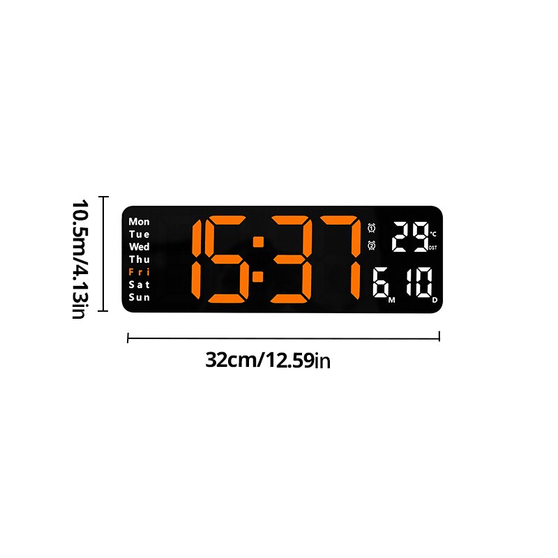 Large LED Digital Wall Clock, Remote, Dual Alarm by Smart Deals Picks