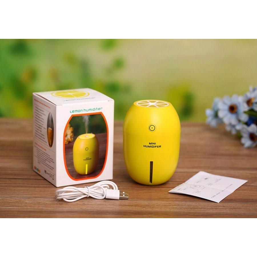 Lemon-Shaped Mini USB Humidifier with LED Light by Smart Deals Picks