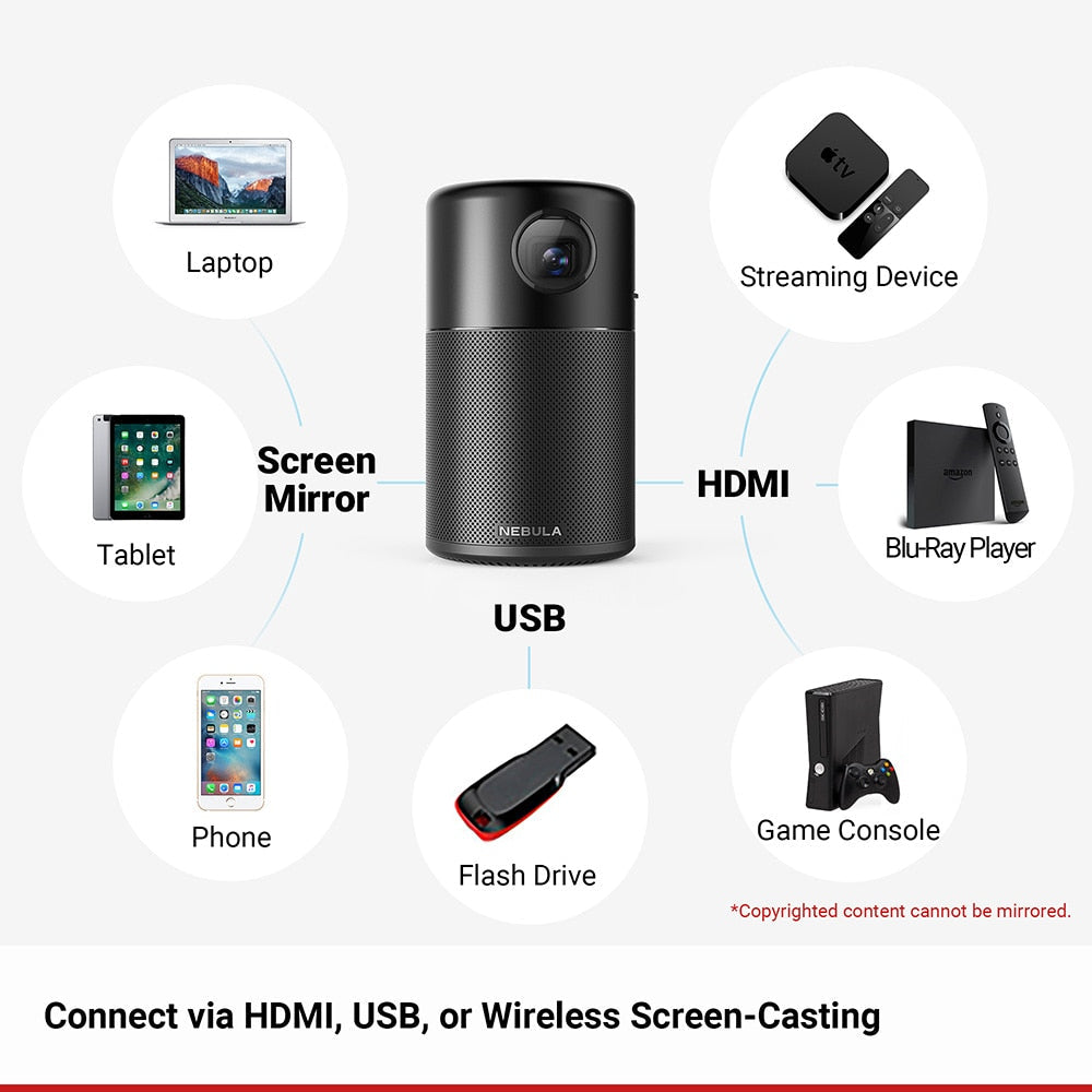 Portable Mini Projector with Integrated Speaker by Smart Deals Picks