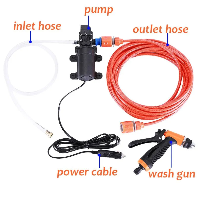 100W 12V Portable Car Cleaning Pump Kit by Smart Deals Picks