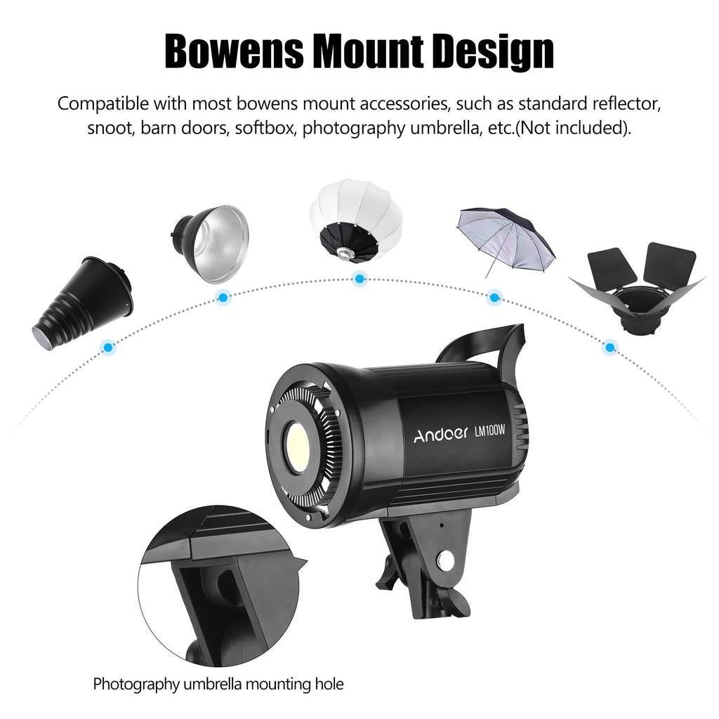 100W 5600K LED Studio Video Light, Bowens Mount by Smart Deals Picks