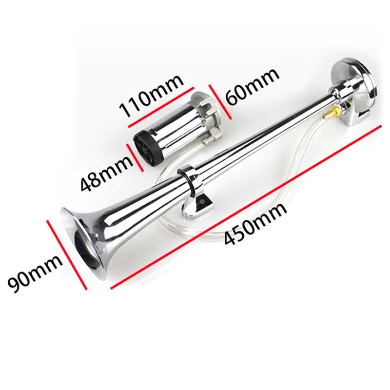12V/24V 17" 150dB Single Trumpet Car Air Horn Kit by Smart Deals Picks