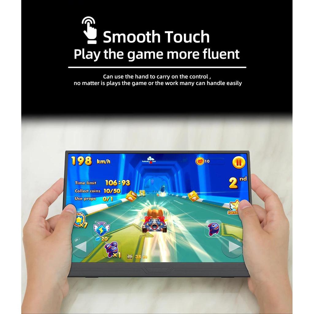 14" Portable Touchscreen Monitor, 1080p, USB-C & HDMI by Smart Deals Picks