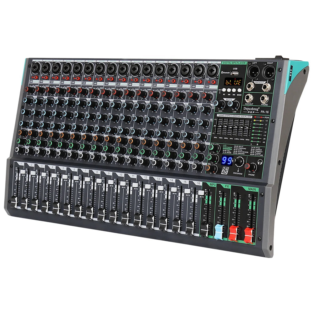 16-Channel DJ & Live Sound Mixer with 99 DSP Effects by Smart Deals Picks