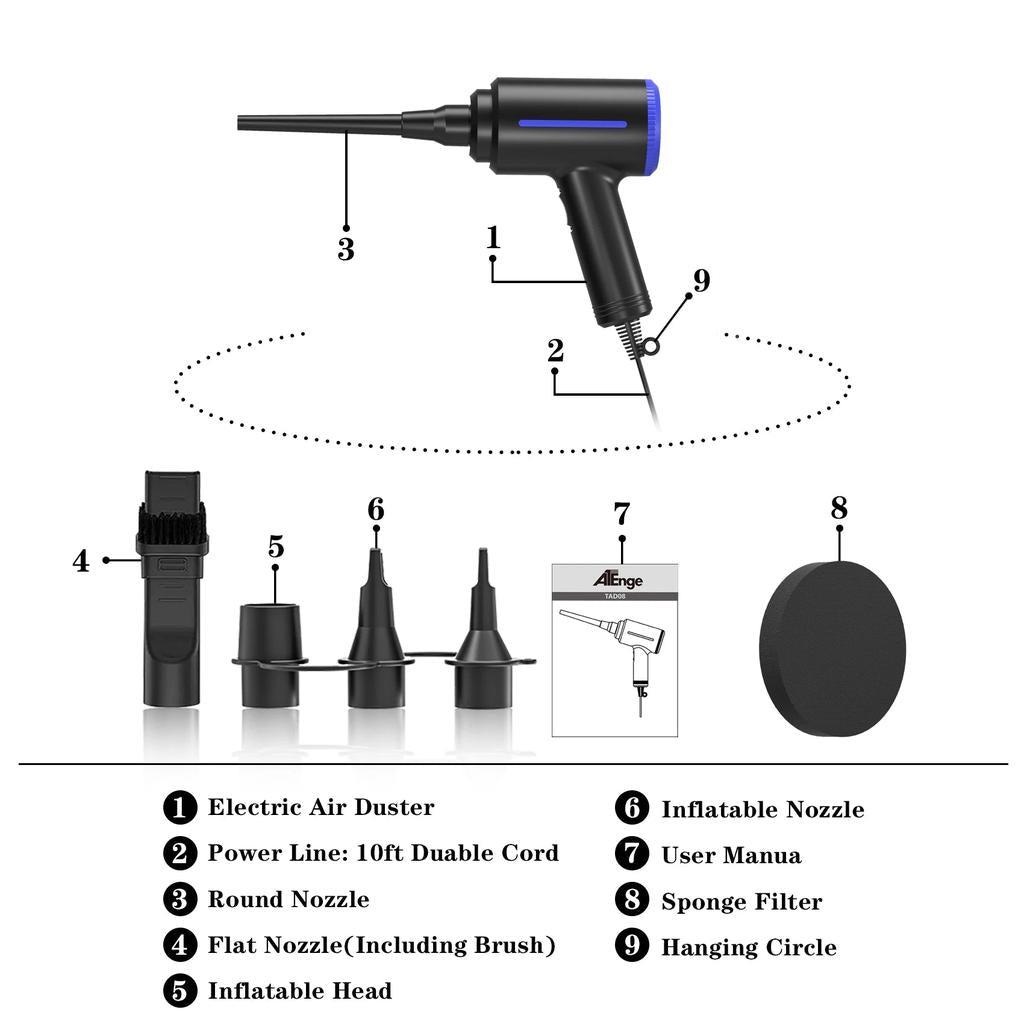 2-in-1 Air Pump and 500W Electric Duster Cleaner by Smart Deals Picks