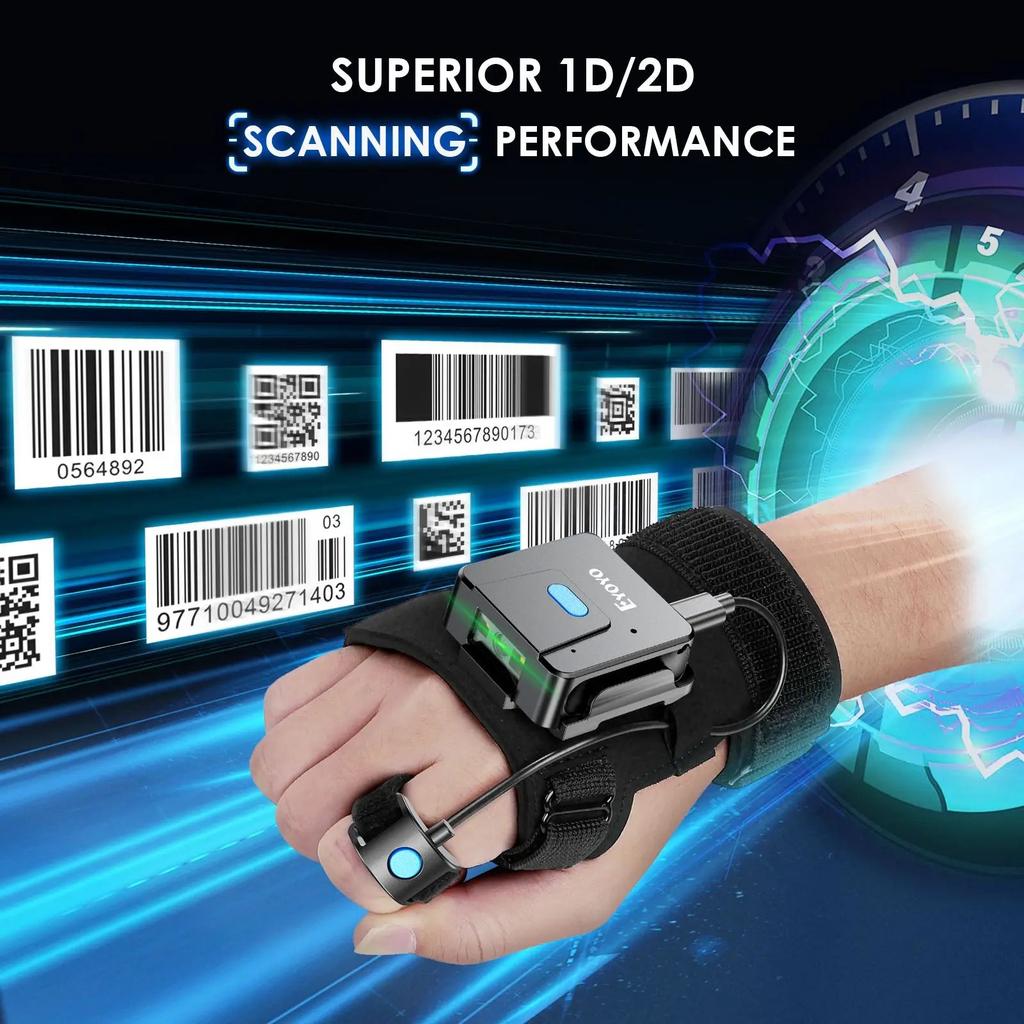 2D Bluetooth Glove Barcode Scanner, Finger Reader by Smart Deals Picks