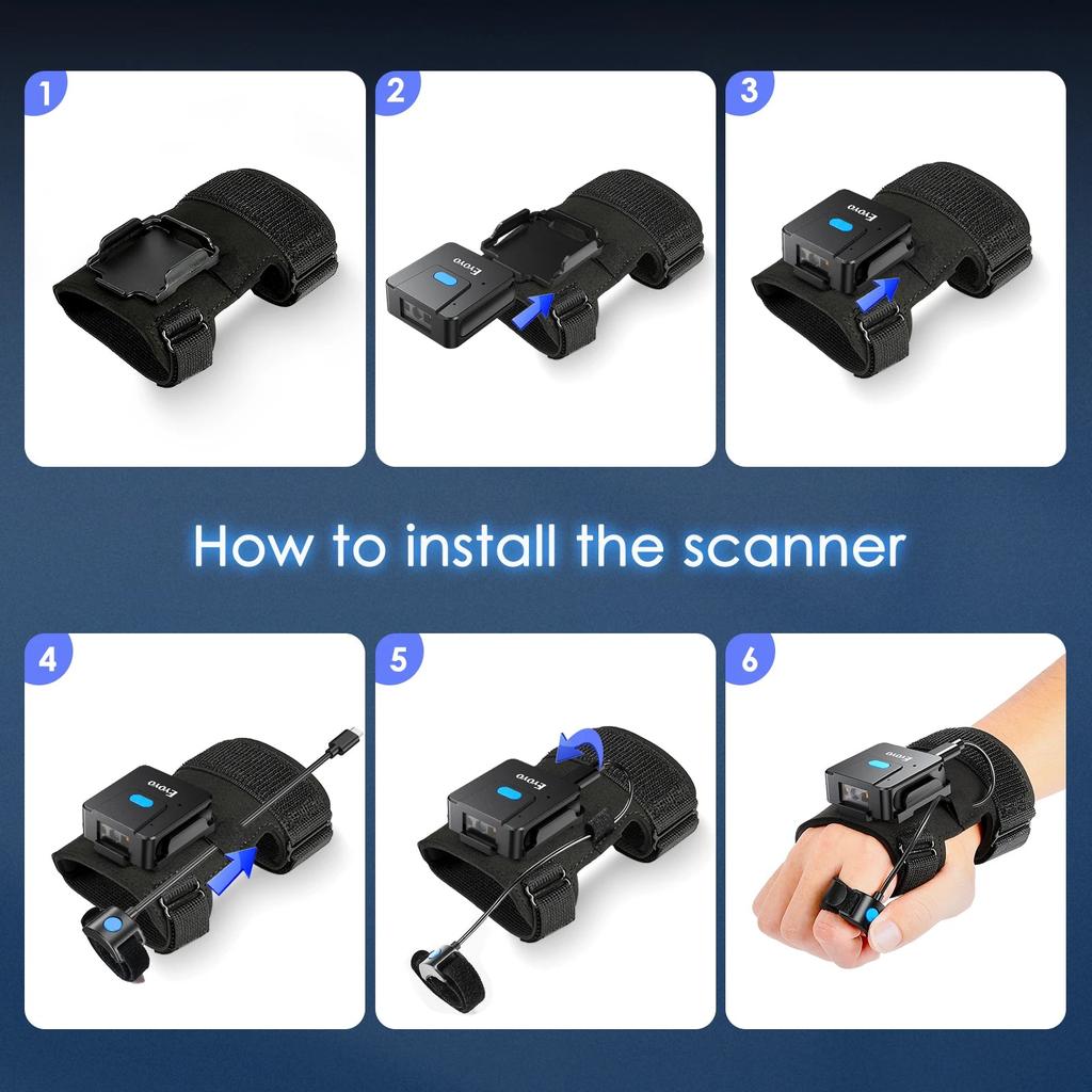 2D Bluetooth Glove Barcode Scanner, Finger Reader by Smart Deals Picks