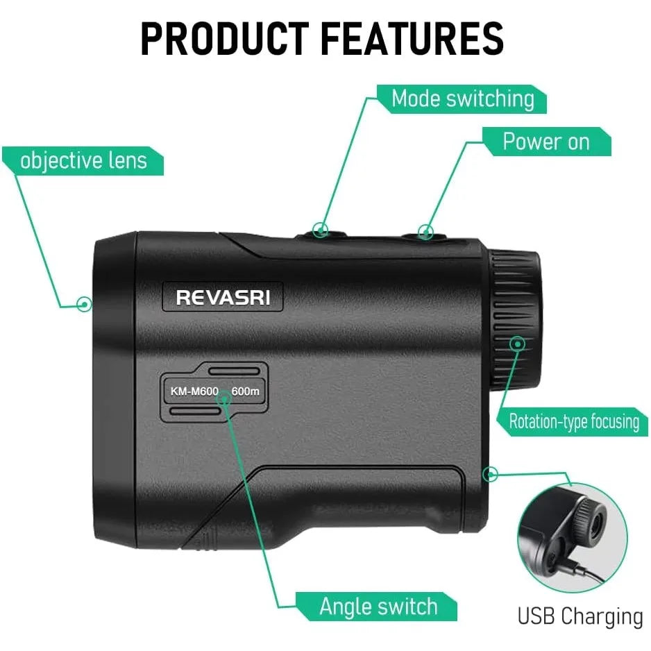 600 Yard Golf Laser Rangefinder, Slope, USB Charge by Smart Deals Picks