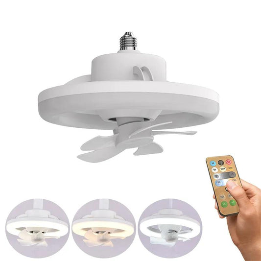 60W E27 Ceiling Fan Light, Remote, 360 Rotation by Smart Deals Picks