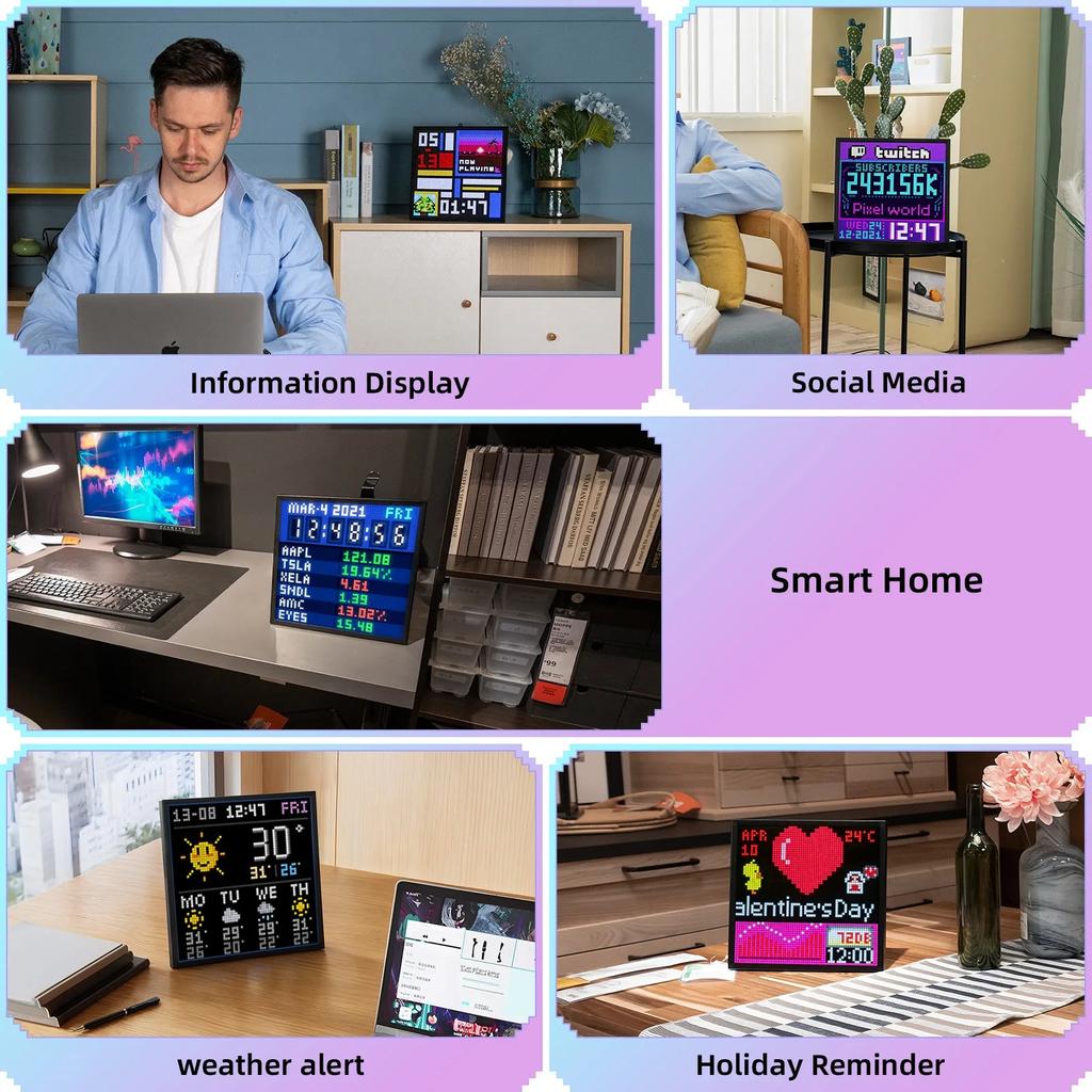 64x64 WiFi LED Pixel Art Panel, App & Cloud Display by Smart Deals Picks