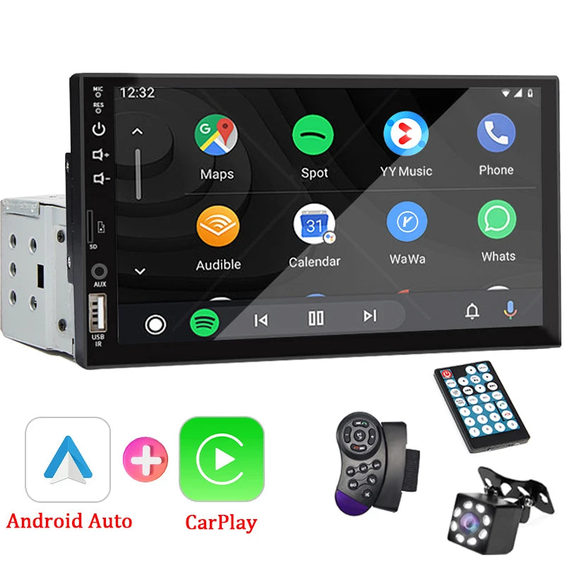 7" 1-DIN Car Stereo, CarPlay & Android Auto by Smart Deals Picks