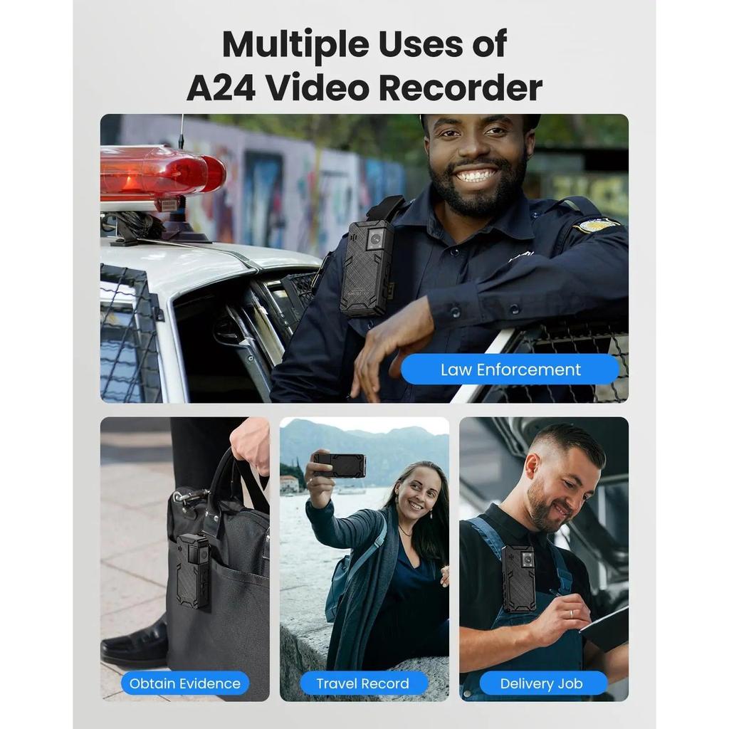 A24 Mini Body Camera, 1296P HD with Night Vision by Smart Deals Picks