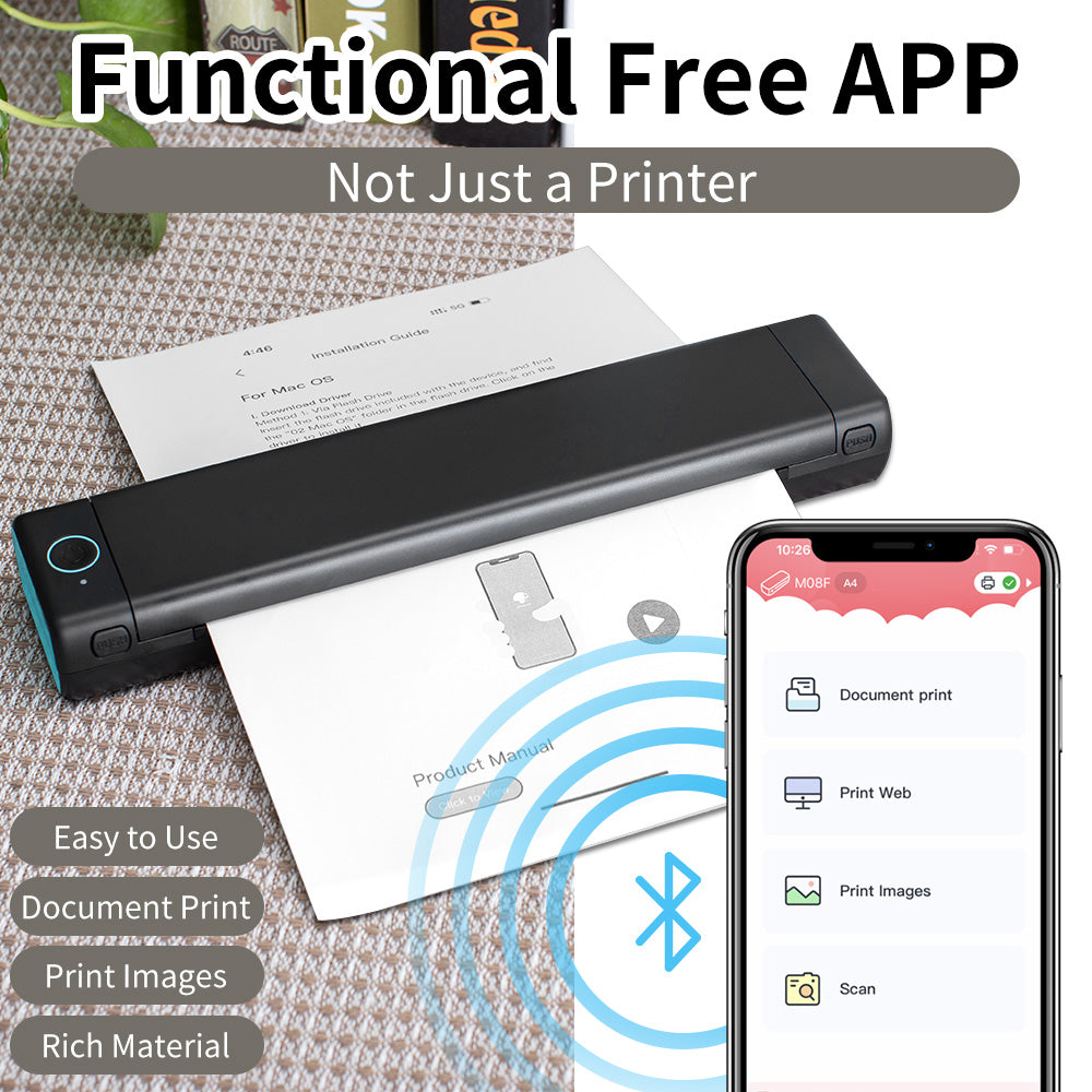 A4 Wireless Portable Thermal Printer, Inkless by Smart Deals Picks