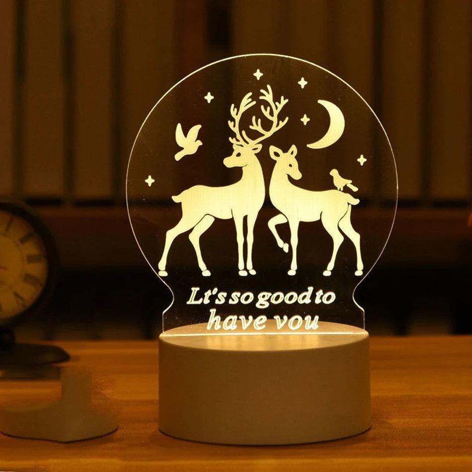Acrylic 3D LED Neon Sign Night Light, USB Powered by Smart Deals Picks