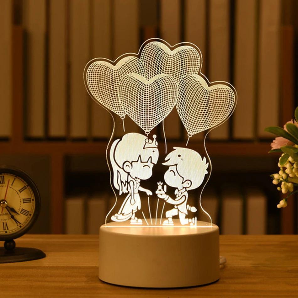 Acrylic 3D LED Neon Sign Night Light, USB Powered 3 by Smart Deals Picks