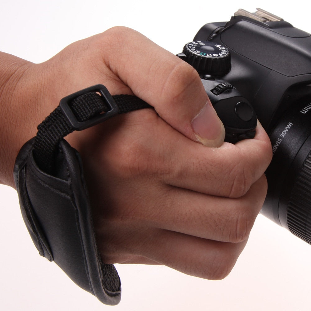 Adjustable PU Leather Camera Hand Strap Grip by Smart Deals Picks