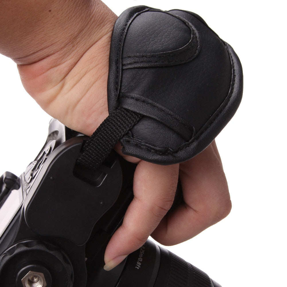 Adjustable PU Leather Camera Hand Strap Grip by Smart Deals Picks