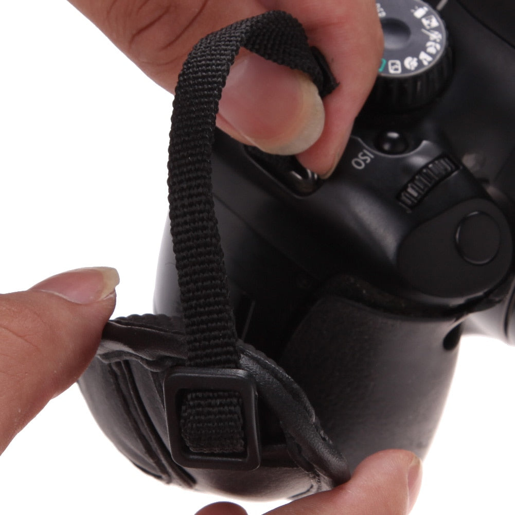 Adjustable PU Leather Camera Hand Strap Grip by Smart Deals Picks
