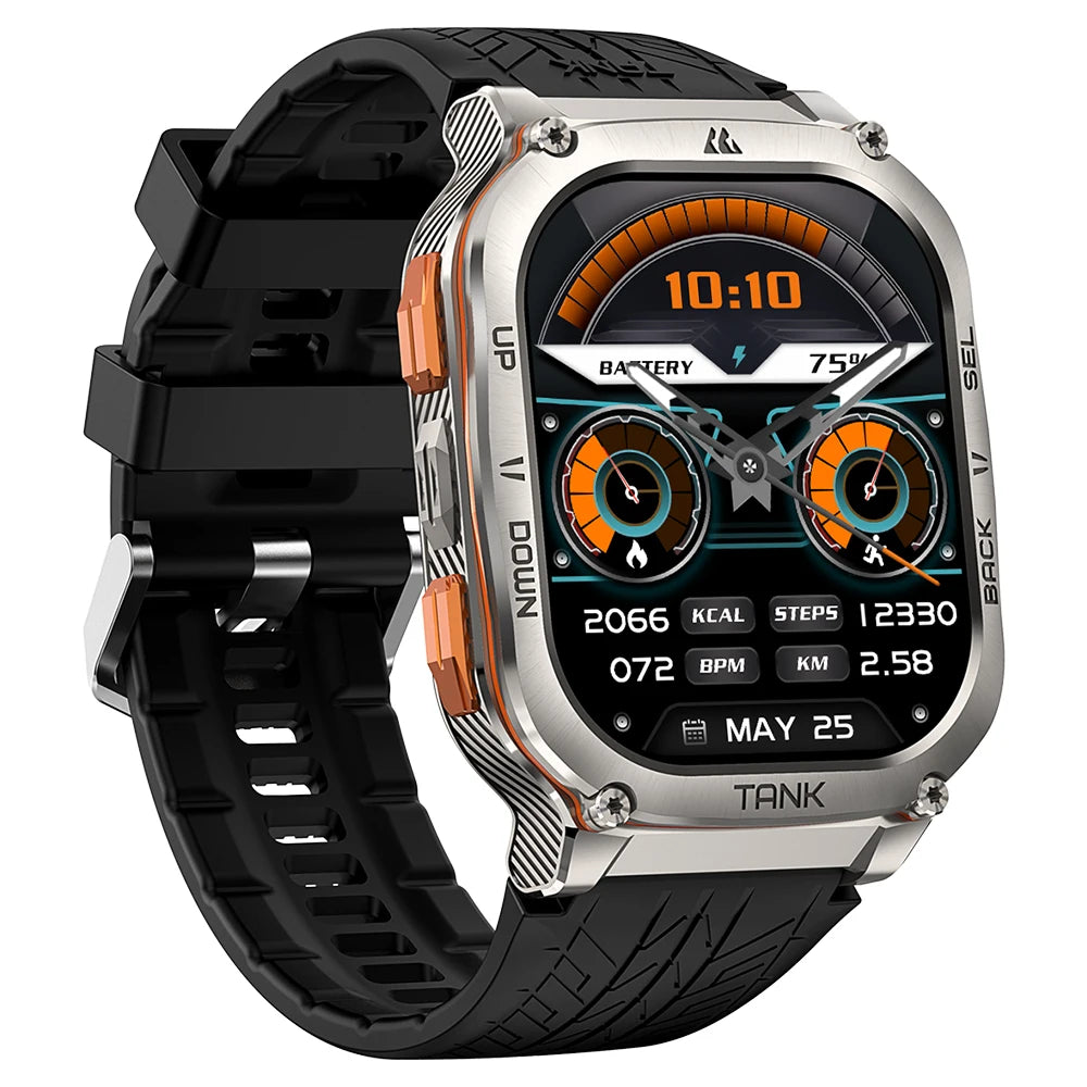 AMOLED AOD Display Rugged Smartwatch with GPS by Smart Deals Picks