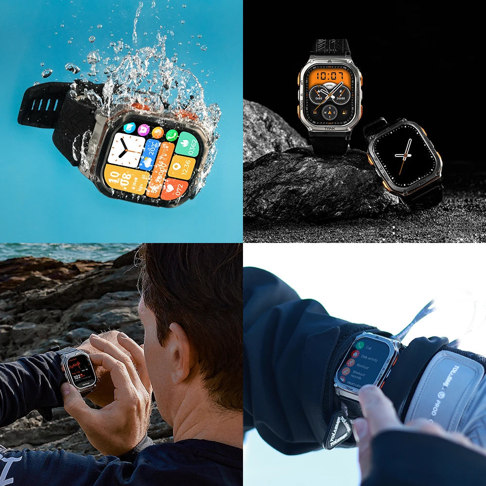 AMOLED AOD Display Rugged Smartwatch with GPS by Smart Deals Picks