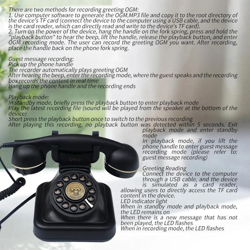 Antique-Style Wedding Guest Phone Audio Message Recorder by Smart Deals Picks