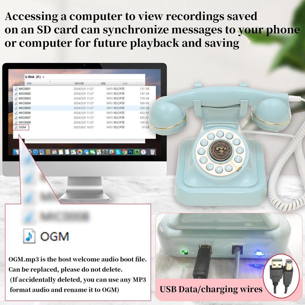 Antique-Style Wedding Guest Phone Audio Message Recorder by Smart Deals Picks