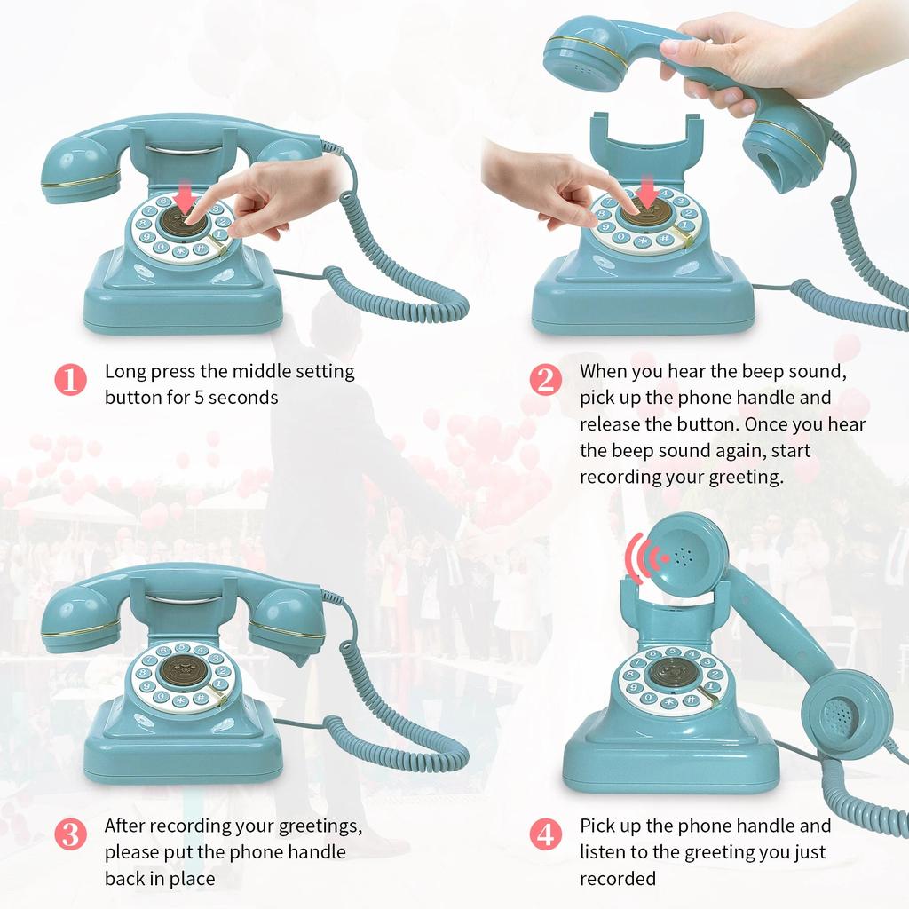 Antique-Style Wedding Guest Phone Audio Message Recorder by Smart Deals Picks