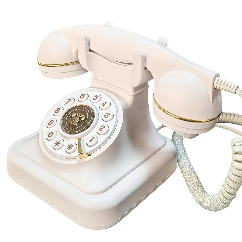 Antique-Style Wedding Guest Phone Audio Message Recorder white by Smart Deals Picks
