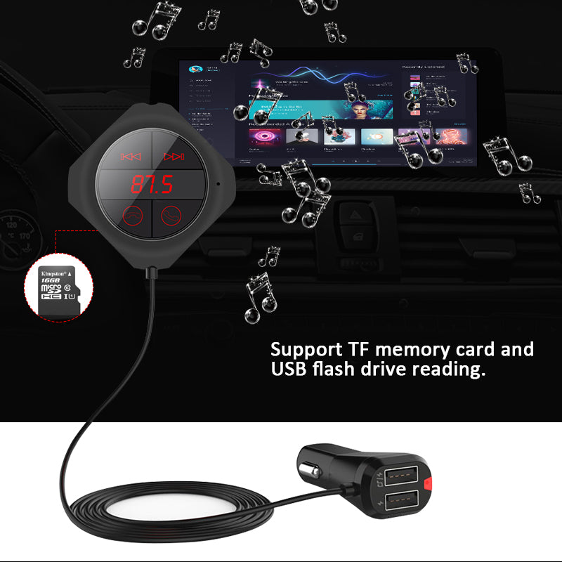 Bluetooth AUX Car Music Transmitter and Charger by Smart Deals Picks