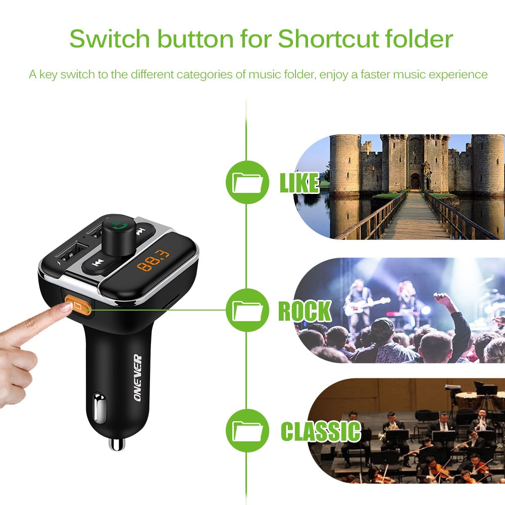 Bluetooth FM Transmitter Car Kit with MP3 and Charger by Smart Deals Picks