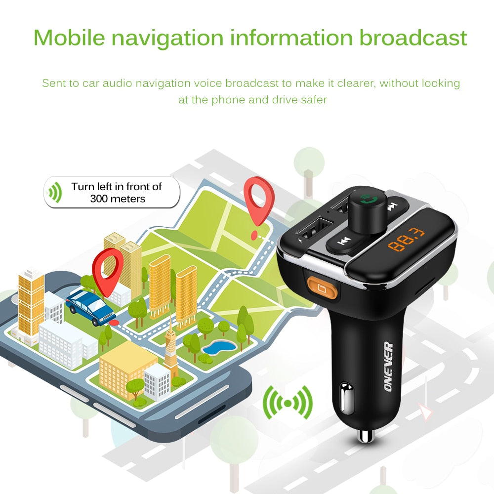 Bluetooth FM Transmitter Car Kit with MP3 and Charger by Smart Deals Picks
