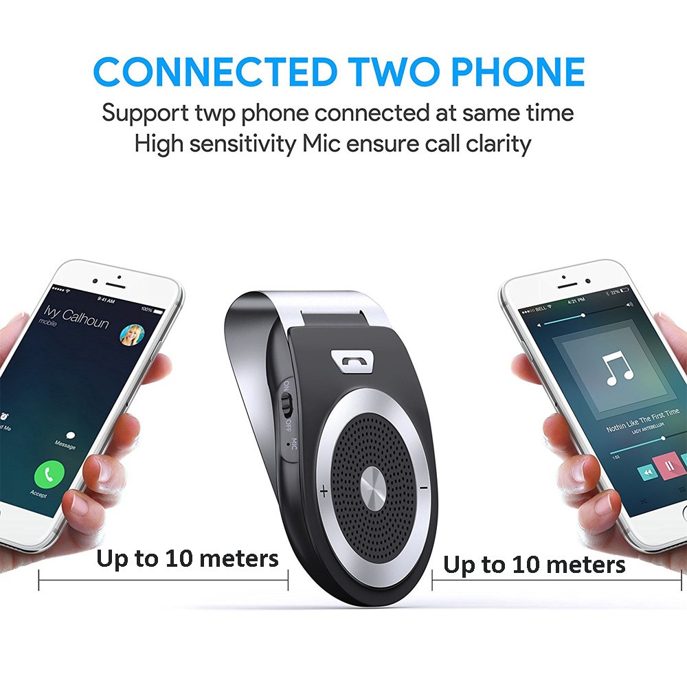 Bluetooth Hands-Free Car Kit Speakerphone Receiver by Smart Deals Picks