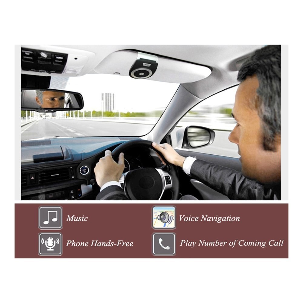 Bluetooth Hands-Free Car Kit Speakerphone Receiver by Smart Deals Picks
