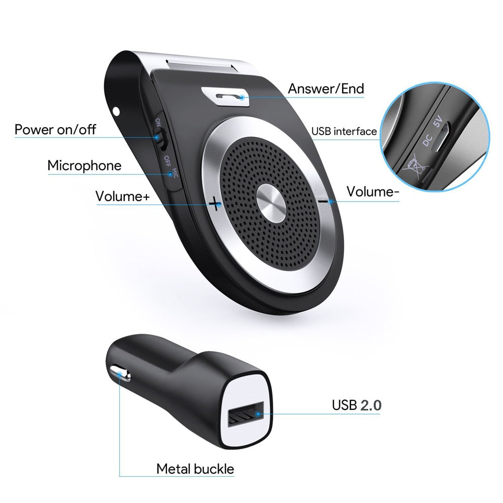 Bluetooth Hands-Free Car Kit Speakerphone Receiver by Smart Deals Picks