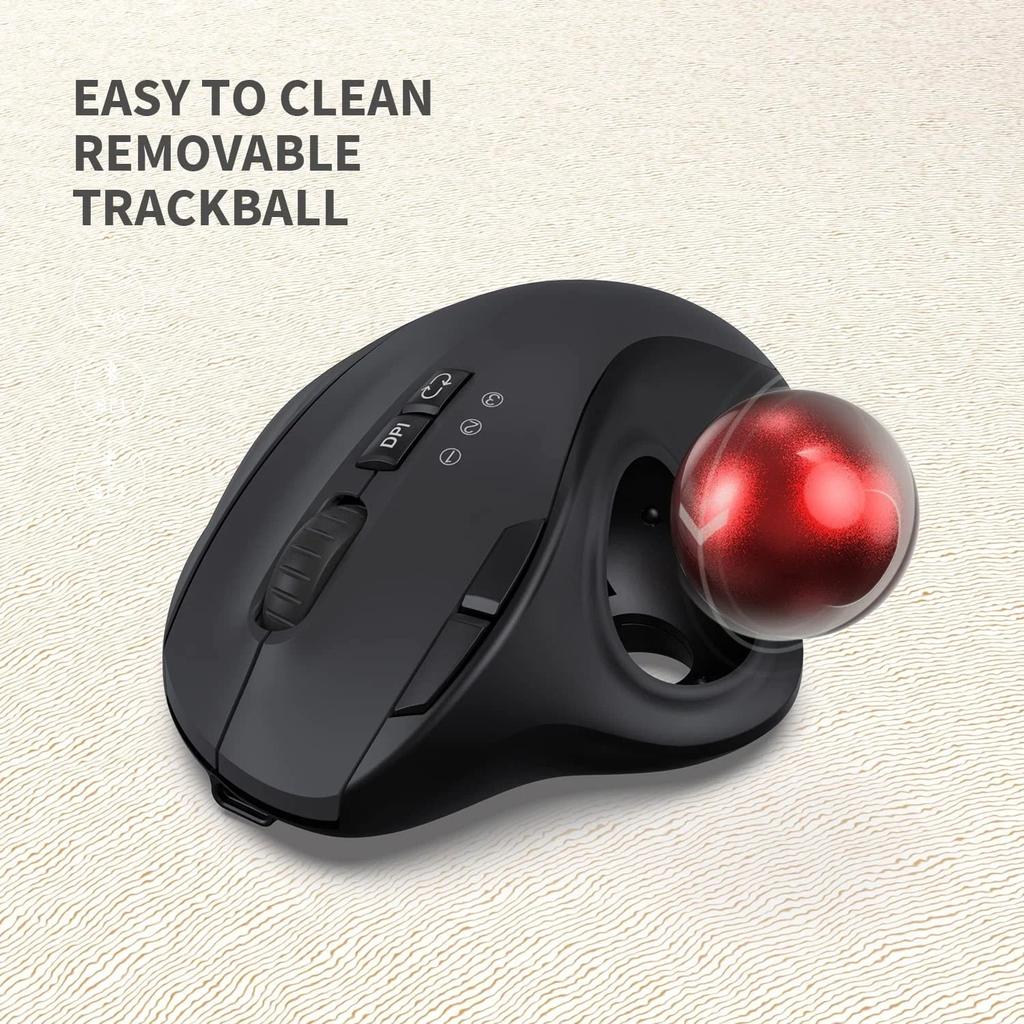 Bluetooth Trackball Mouse for Mac and PC, Rechargeable by Smart Deals Picks