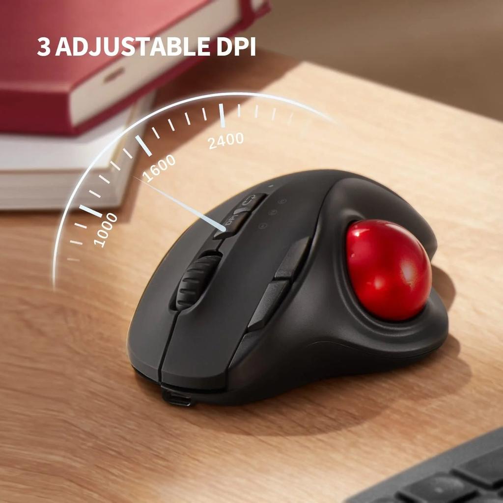 Bluetooth Trackball Mouse for Mac and PC, Rechargeable by Smart Deals Picks