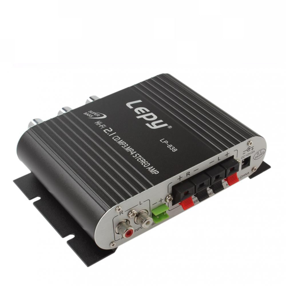 Car Stereo Amplifier 2.1 Speaker Booster, 15W x 2 + 20W by Smart Deals Picks