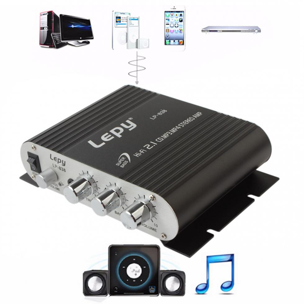 Car Stereo Amplifier 2.1 Speaker Booster, 15W x 2 + 20W by Smart Deals Picks