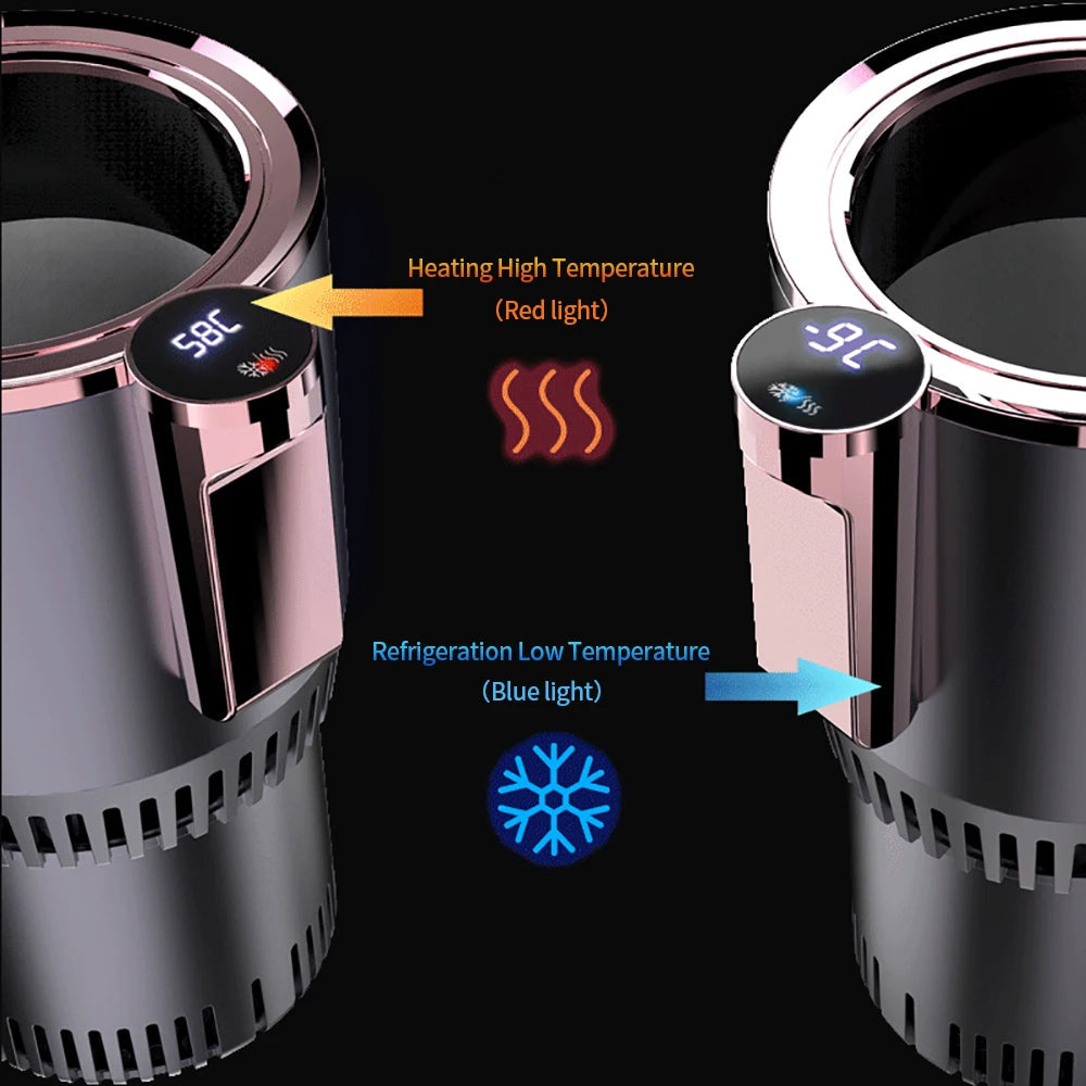 Car Touch Screen Cup Holder Cooler & Heater 12V by Smart Deals Picks
