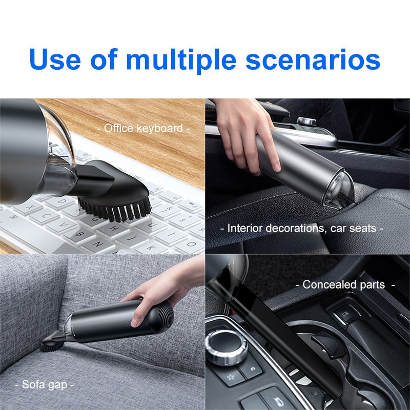 Compact Cordless Car Vacuum, 4000Pa Suction by Smart Deals Picks