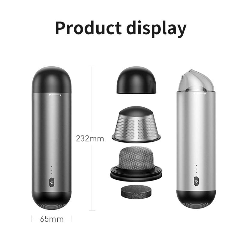 Compact Cordless Car Vacuum, 4000Pa Suction by Smart Deals Picks