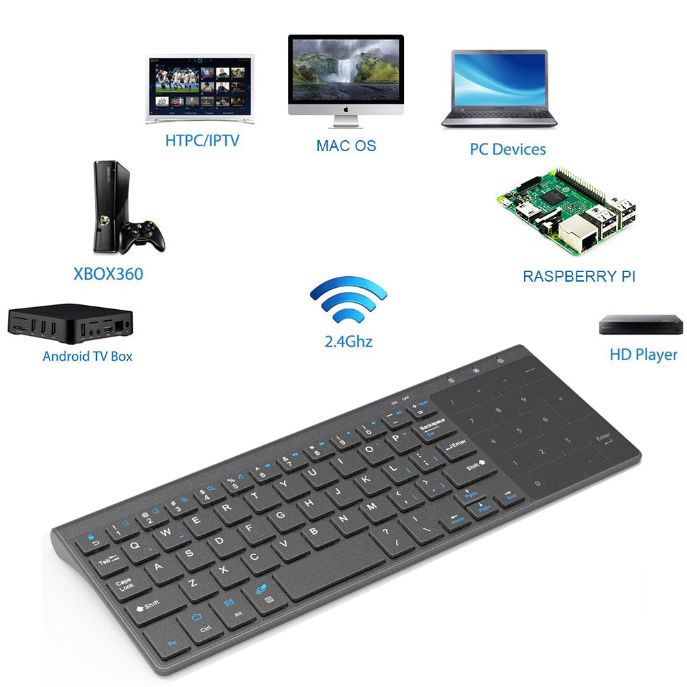 Compact Wireless Keyboard with Numeric Touchpad by Smart Deals Picks