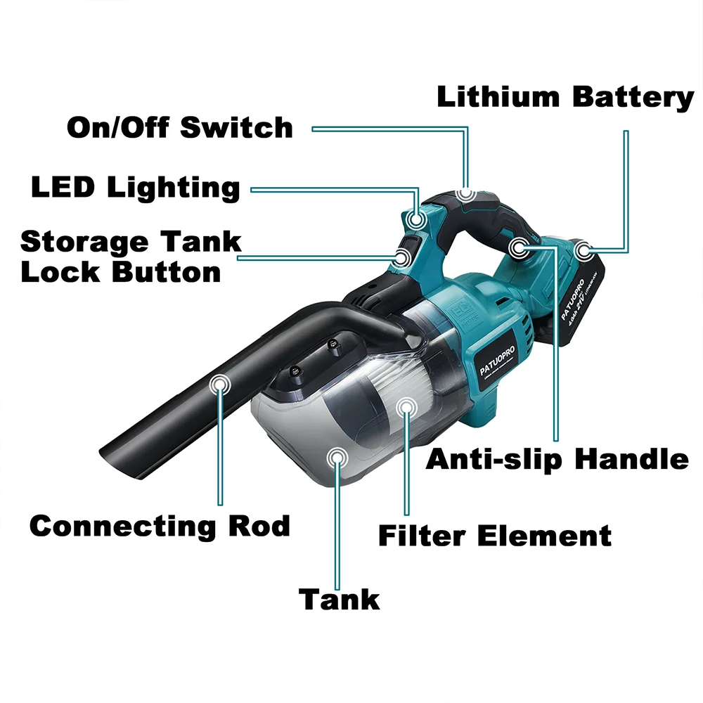 Cordless 18V Vacuum for Makita B-Series Batteries by Smart Deals Picks