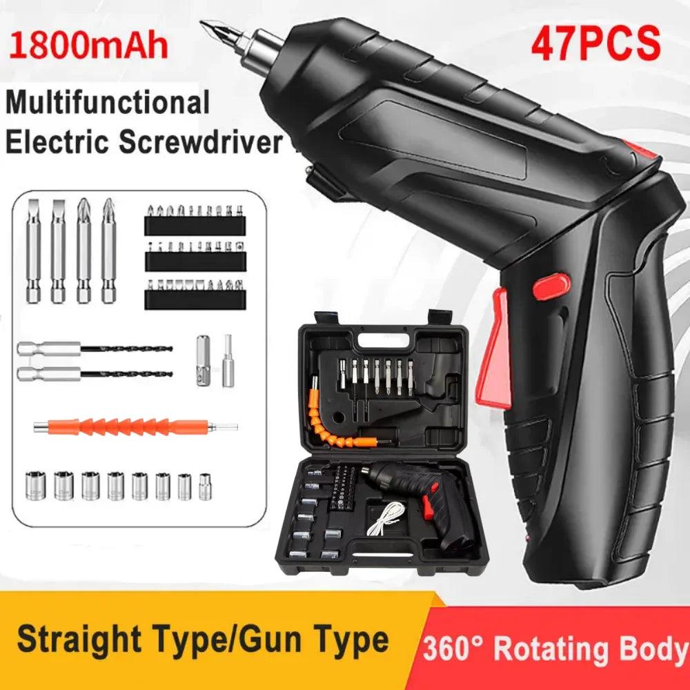Cordless Electric Screwdriver, 47-in-1 with LED Light by Smart Deals Picks