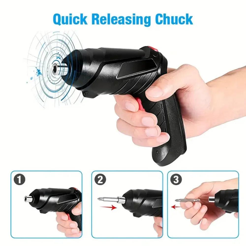 Cordless Electric Screwdriver, 47-in-1 with LED Light by Smart Deals Picks